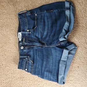 High rise jean shorts